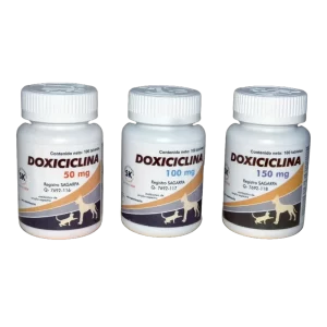 DOXICICLINA 150 MG. 100 TABS.   RS  Incluye Pastilleros