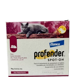 PROFENDER SPOT ON GATO GRANDE 1 PIP. 1.12 ml  (5 A 8 KG.)   RS