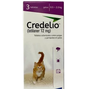 CREDELIO GATO 12 MG. C/3 TABS. 0.5 A 2.0 KG.  (MORADO)