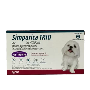 SIMPARICA TRIO MORADO 2.6 A 5 KG. 3 COMPR.
