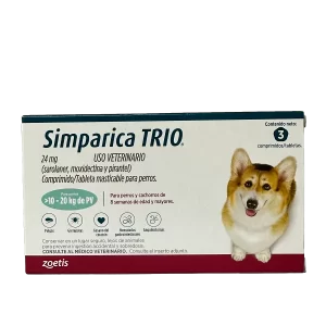 SIMPARICA TRIO AZUL 10.1 A 20 KG. 3 COMPR.