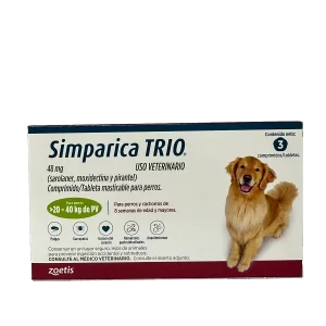 SIMPARICA TRIO VERDE 20.1 A 40 KG. 3 COMPR.