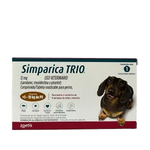 SIMPARICA TRIO CARAMEL (5.1 - 10 KG) 1 TAB