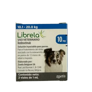 LIBRELA 10 MG. 10-20 KG. C/2 VIALES. AZUL
