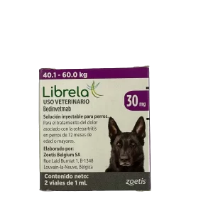 LIBRELA 30 MG. 40-60 KG. C/2 VIALES. MORADO