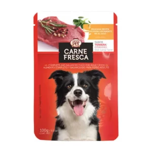 POUCH PERRO TERNERA-CORDERO C/10 PZAS 100GR