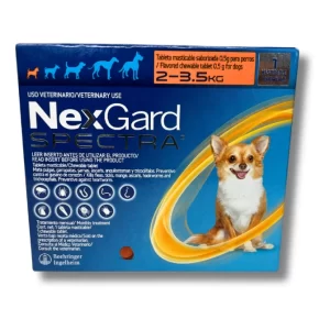 NEXGARD SPECTRA PERRO  XS  (2 - 3.5 KG) 1 TABS MAST.