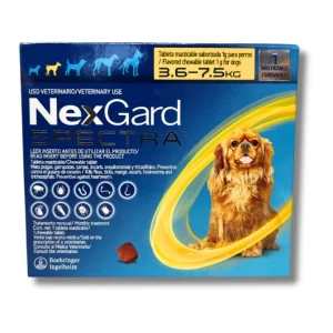 NEXGARD SPECTRA PERRO  S  (3.6 - 7.5 KG) 1 TABS MAST.