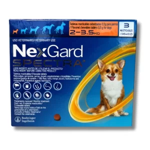 NEXGARD SPECTRA PERRO  XS  (2 - 3.5 KG) 3 TABS MAST.