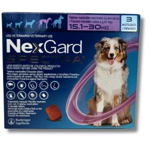 NEXGARD SPECTRA PERRO  L  (15 - 30 KG) 3 TABS MAST.