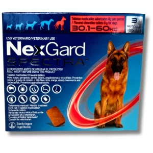 NEXGARD SPECTRA PERRO  XL  (30 - 60 KG) 3 TABS MAST.