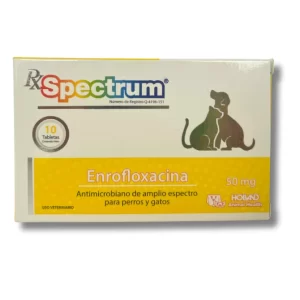SPECTRUM ENROFLOXACINA 50 MG. 10 TABS.      RS