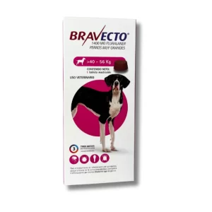BRAVECTO PERRO EXT. GDE. 1400 MG. 1 COMP. (Rosa)   RS