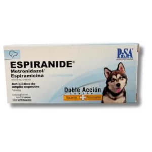 ESPIRANIDE 125MG/750000UI C/10 TABS VET.  RS
